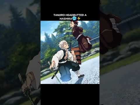 When tanjiro headbutted a hashira(sanemi)💀⚡|Demon slayer #demonslayer #tanjiro #anime #edit