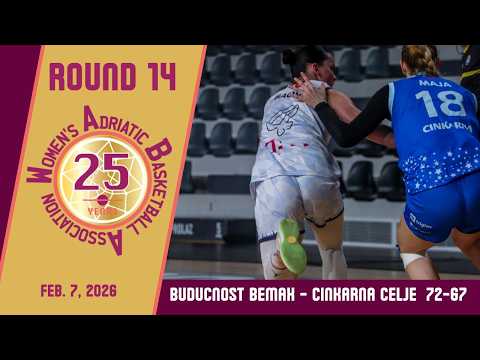 2025-26 WABA Round 14: Buducnost Bemax-Cinkarna Celje 72-67 (07/02)