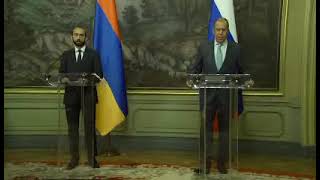 Речь и ответы министра иностранных дел Армении Арарата Мирзояна на вопросы журналистов на совместной пресс-конференции с министром иностранных дел России Сергеем Лавровым по итогам переговоров