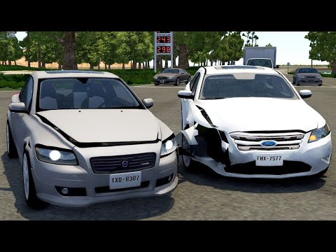 Crossroad Car Crashes #33 - BeamNG.Drive