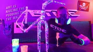 BIKE PAINT - NEON Klein Attitude Graffiti restoration