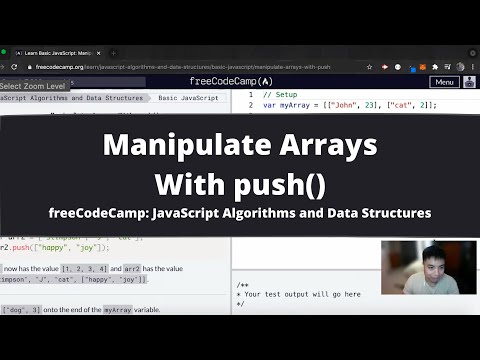 Manipulate Arrays With Push Basic Javascript Freecodecamp Tutorial