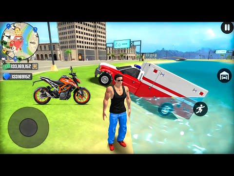 Police Car Ambulance Motorbike and Helicopter in Open World Simulator - Android Gameplay