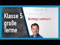 Klasse 5: Große Terme mit Beispiel