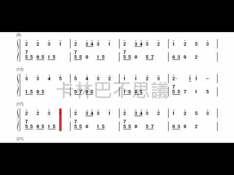 [kalimba] 拇指琴譜 [Chorale＿快樂頌] Kalimba number notation