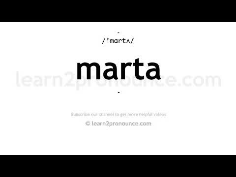 How to pronounce Marta | English pronunciation