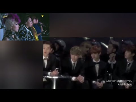 [Fancam] 131122 EXO REACTION TO 2NE1 LONELY+MISSING YOU | MAMA 2013 MAMA Mnet Asian Music Awards 직캠