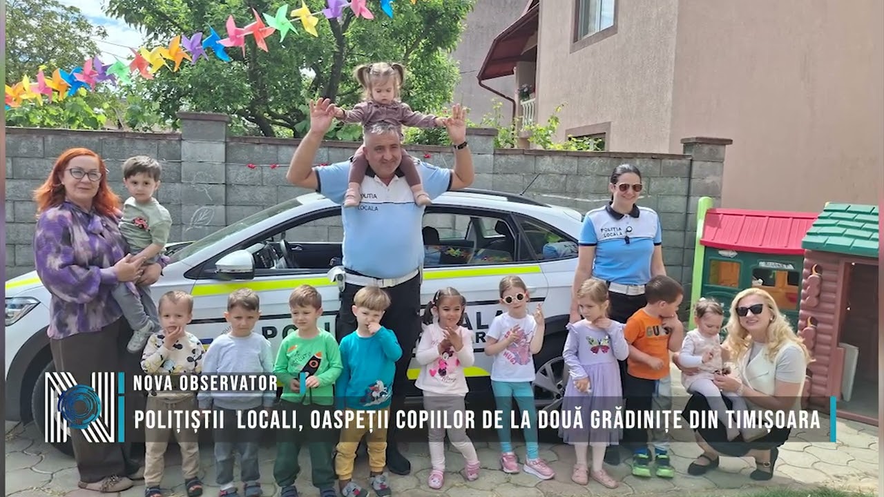 Polițiștii  locali, oaspeții copiilor de la două grădinițe din Timișoara