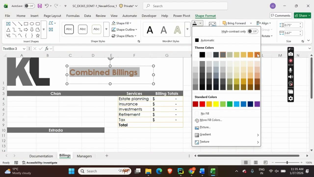 Shelly Cashman Excel 365 | Module 7: End of Module Project 1 Karam & Lee #shellycashman