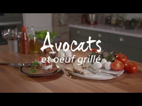 Avocats et oeuf grillé