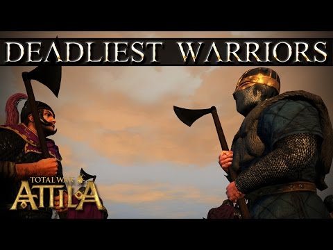 Total War Attila's Deadliest Warriors - Viking Royal Huscarls vs Hetaireia Guards of the ERE