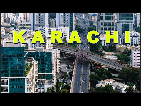 Aerial View of Karachi | Flying Over Abdullah Haroon Road & Clifton Landmarks