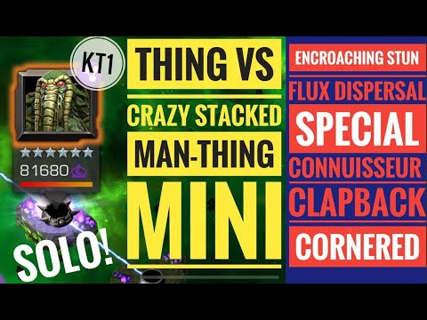 Crazy Man-Thing Mini Boss Solo In 6.4.2 Using Creative Strategy With Thing!