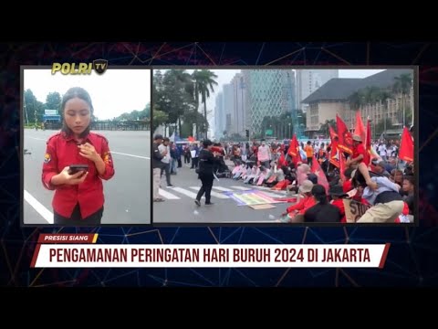 LIVE REPORT: PENGAMANAN POLRI DALAM HARI BURUH SEDUNIA 2024 DI PATUNG KUDA