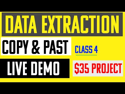 Data Extraction VA Course class 4 Data Extraction Demo Live Project Fiverr Upwork Freelancer