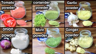 किचन मे रोज घंटों के काम को करे चुटकियों मे इन 6 तरह के मसालों से। 6Types of Homemade Powder/Masala.