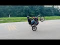 Practicing Wheelies CRF150R Getting Use To The Balance Point