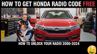 How to Get Honda Radio Code for FREE | How to Unlock Your Radio 2000-2024