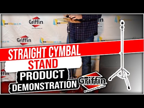 GRIFFIN Straight Cymbal Stand 2 PACK - Percussion Drum Hardware Mount Holder Set image 16