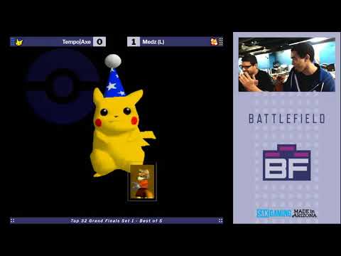 Battlefield 9 Top 32 Grand Finals - Tempo|Axe (Pikachu) vs Medz (Fox)