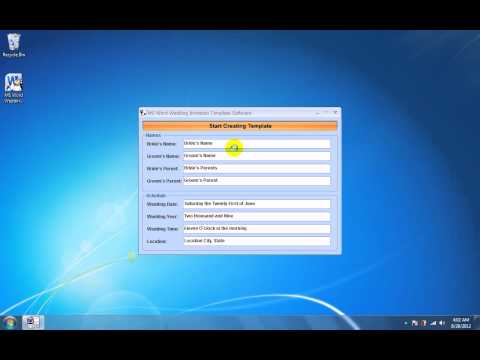 MS Word Wedding Invitation Template Software