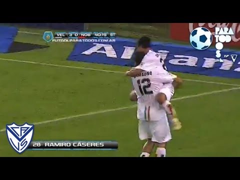 Gol Cáseres. Vélez 3 Newell´s 0. Torneo Inicial 2013. Fecha 6. Fútbol Para Todos.