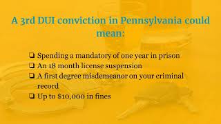 Information on Defending Your Rights Against DUI / DWI Charges in Pennsylvania