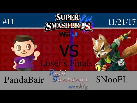 RAID Tuesdays #11 - SSB4 - PandaBair (Villager) vs SNooFL (Fox) - Loser's Finals