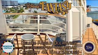 Deluxe Family Oceanview Stateroom w/ Extended Verandah (Category 4E) | Disney Fantasy 2026