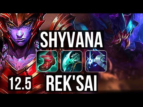 SHYVANA vs REK'SAI (JNG) | 9/1/8, 800+ games, Godlike | EUW Diamond | 12.5