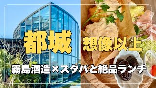 【宮崎・都城】錦鯉が泳ぐ霧島酒造のスタバと絶品チキン南蛮＆しいたけランチ