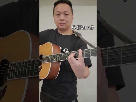C Barre Chord on Guitar #guitartutorial #chords #guitarlesson