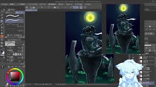 試行錯誤　お絵かき　作業配信
