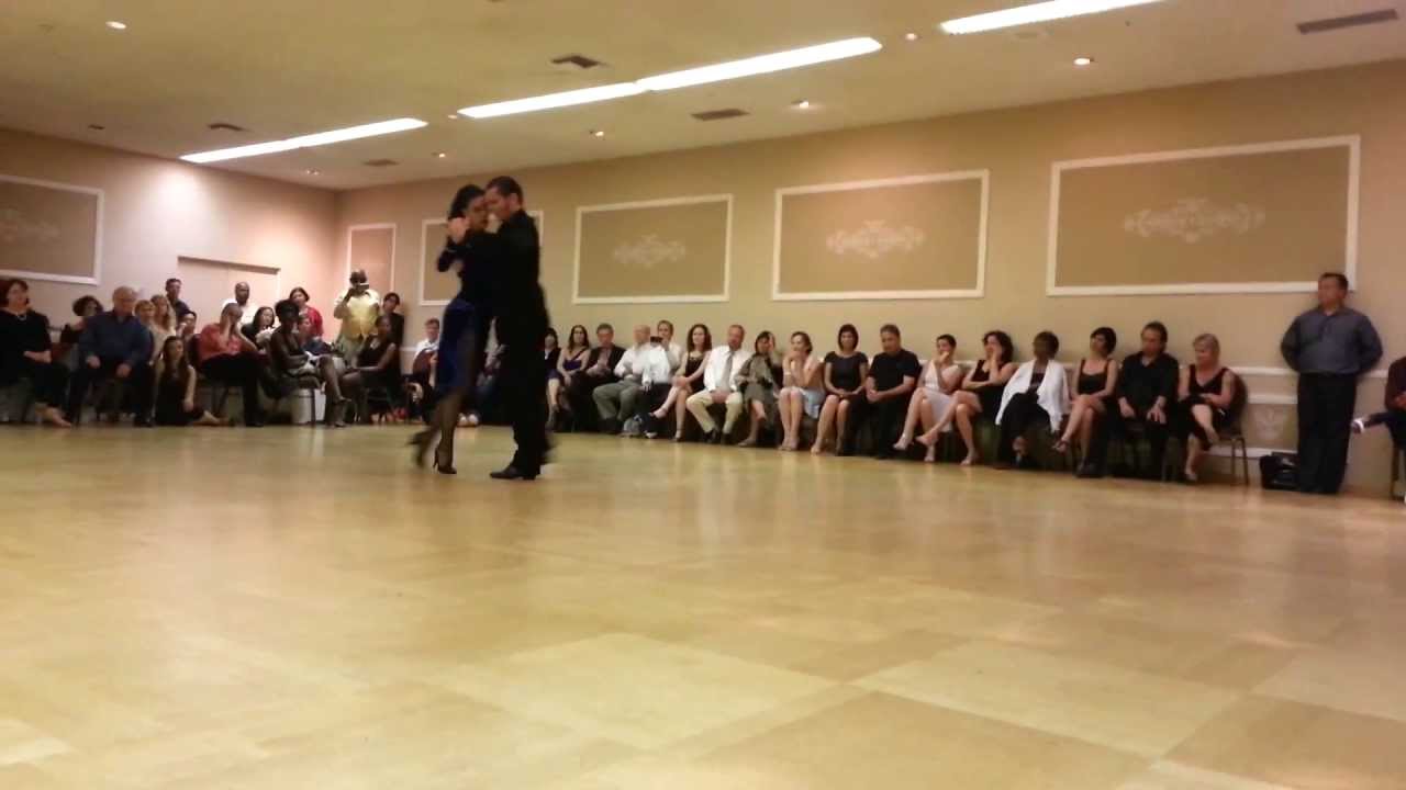 Cyrena Drusine and Alejandro Zacco at Milonga LAX Beautiful New Venue - Elk's Lodge 2/2