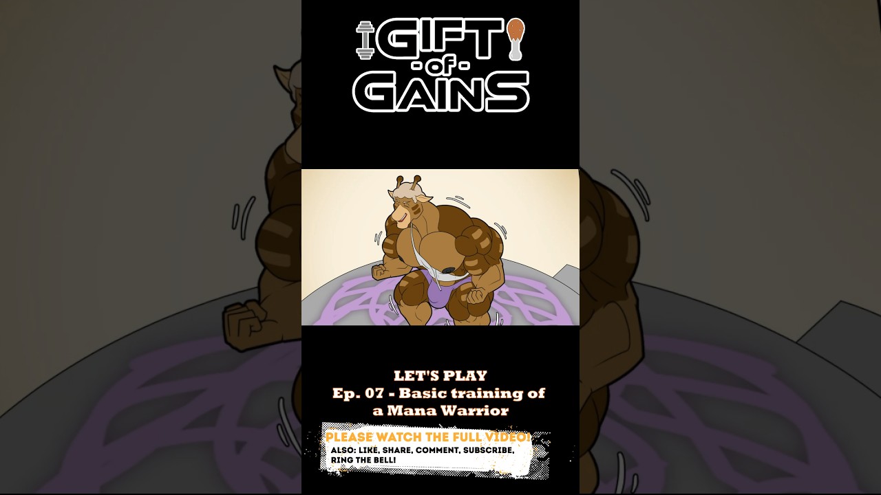 His first gym session! Gift of Gains Ep.07 #furry #visualnovel #muscle #musclegrowth #gaming #dragon