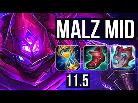 MALZAHAR vs TRISTANA (MID) | Rank 4 Malz, 5/1/6, 300+ games | KR Master | v11.5