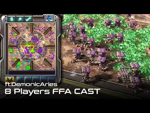【C&C: Kane's Wrath】8 Players FFA Cast  | Replay by DemonicAries