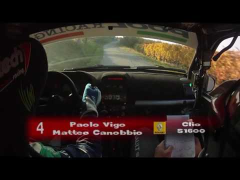 Cameracar Rally del Piemonte 2016 Vigo-Canobbio Clio S1600 3°assoluti - Uscita PS1 + PS6