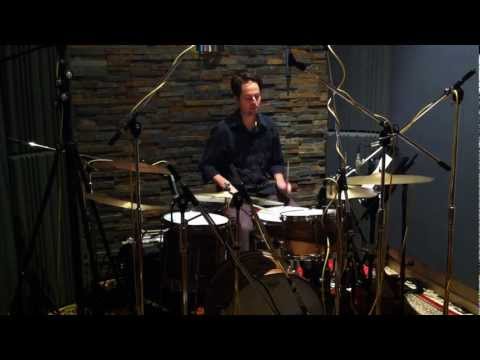 John Parker playing his Metro Drum Co Drum Set