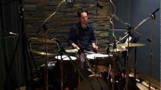 John Parker playing his Metro Drum Co Drum Set