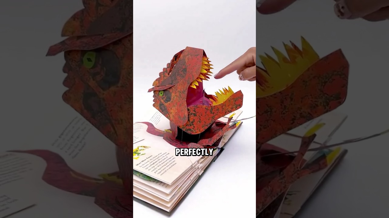 Dinosaur Adventures, A 3D Pop-Up Journey 😍 #animals #books #education #popupbooks #3d #3dart