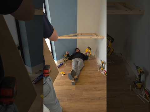 Check out this floating corner desk #remodel #construction #diy #shorts #fyp #trending