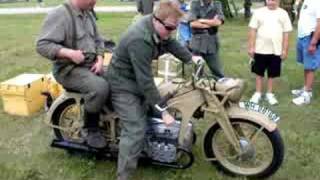 WW2 Zundapp startup and stall