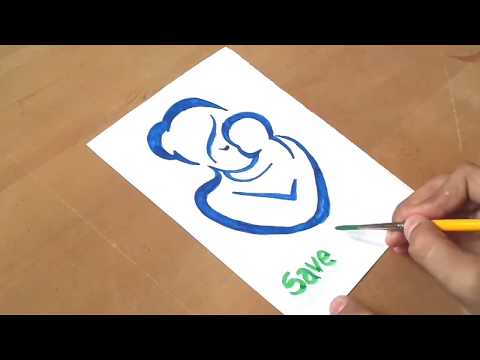 Save the Girl Child poster - drawing poster for kids