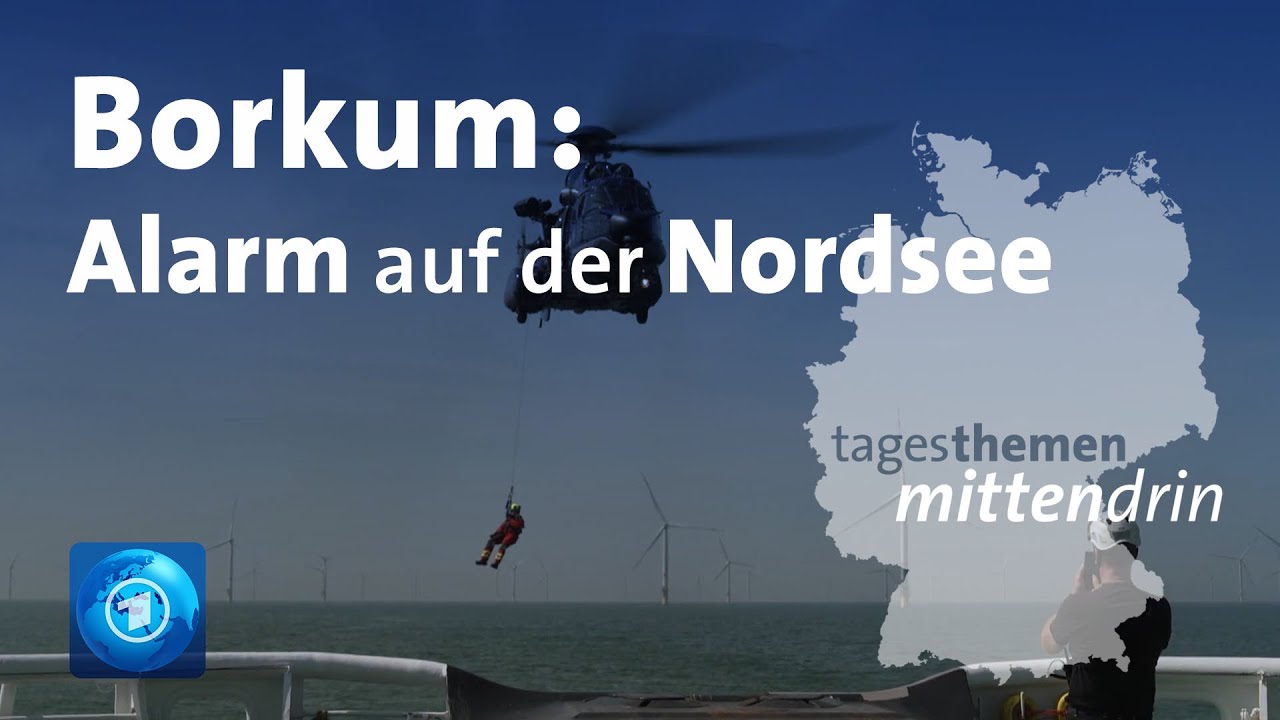 Borkum: Katastrophenübung im Offshore-Windpark | tagesthemen mittendrin
