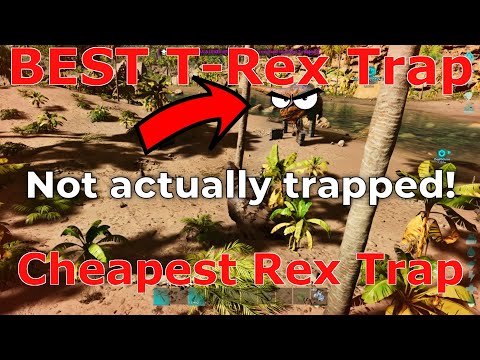 Ark Survival Ascended BEST Rex trap, Ark CHEAPEST Rex Trap, How to trap a T Rex in Ark