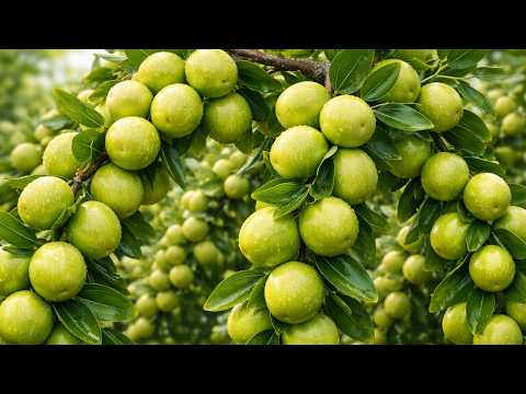 Green Jujube Harvest Documentary  How Jujube Is Grown From Soil to Abundant Green Fruit
