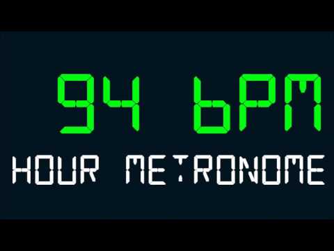 94 BPM (Beats Per Minute) Hour Metronome