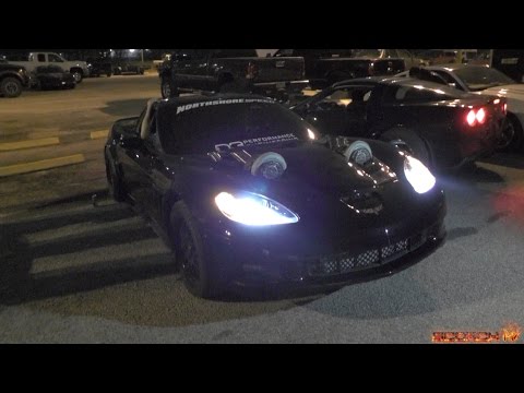 2400HP Twin Turbo Corvette at TX2K15 Tearing up the Streets!