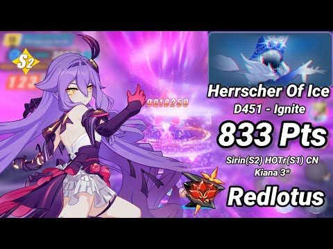 Redlotus D451: Herrscher of Ice (Ignite) 833 Pts - Sirin(S2) HOTR(S1) CN Kiana 3* - Honkai 6.9
